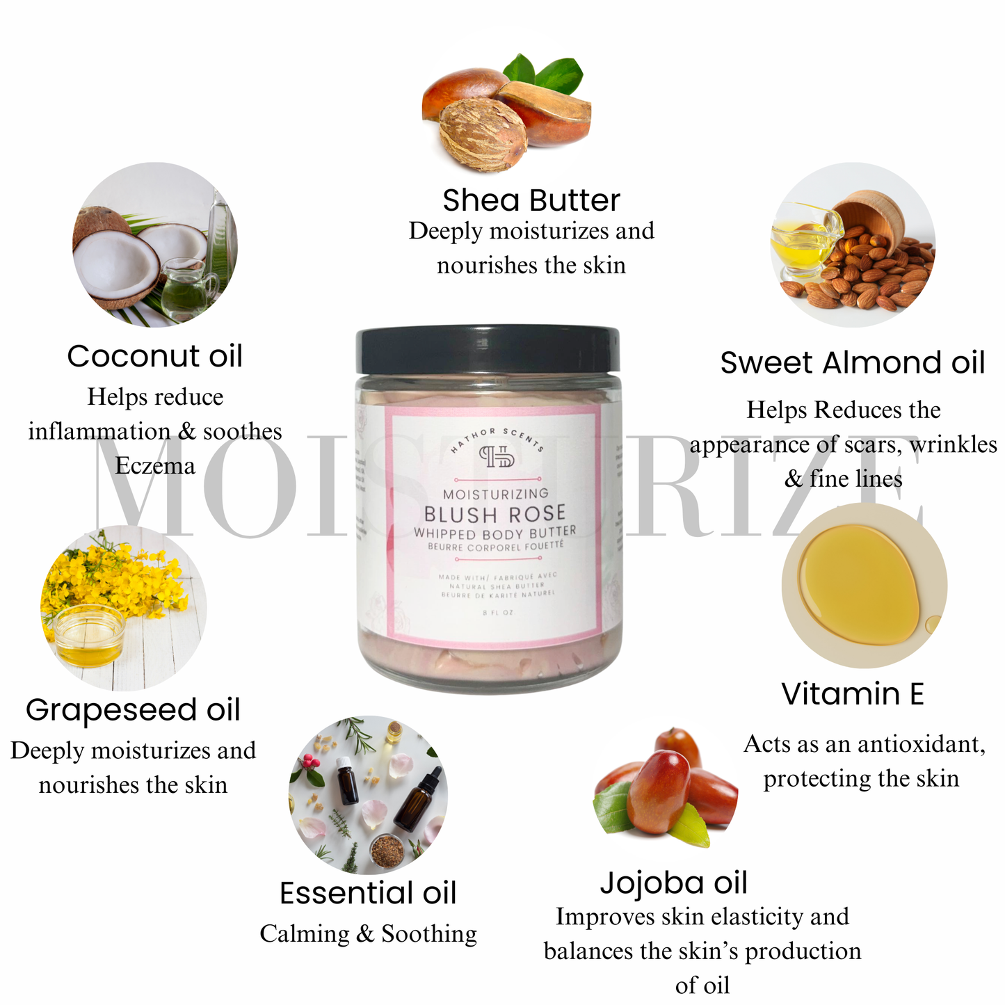 Hathor Scents whipped body butter for dry skin and eczema
